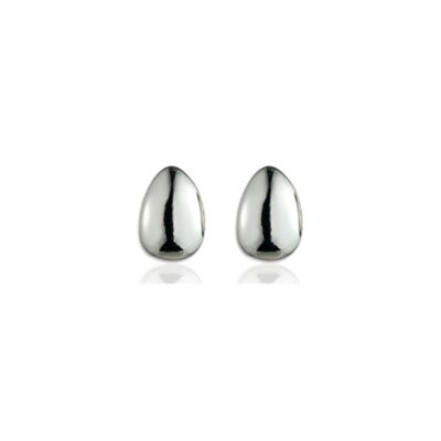 Silver tone hoop earrings